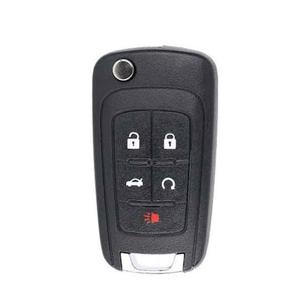 Keyless Factory KeylessFactory: GM 5 Button HU100 Flip Key w/ Prox PEPS Function RFK-GM-PRX5